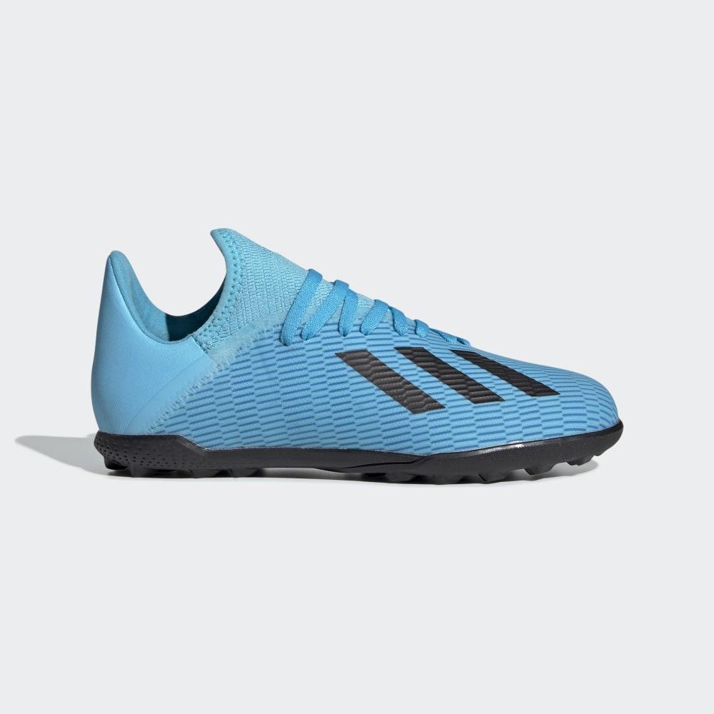 Adidas Men's X 19.3 Turf Football Shoes Light Blue/Black/Pink Ireland F35357